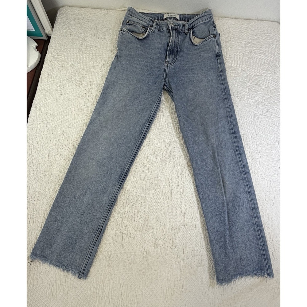 Reformation Women's Liza High Rise Straight Leg  Jeans, Size 27 Lanai‎ Wash Raw